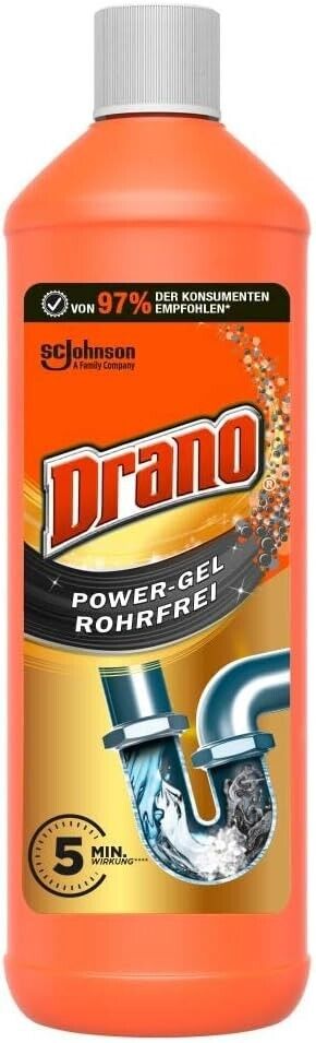 Drano Power Gel Rohrfrei Abflussreiniger Rohrreiniger Küche Bad (1-3er) Pack