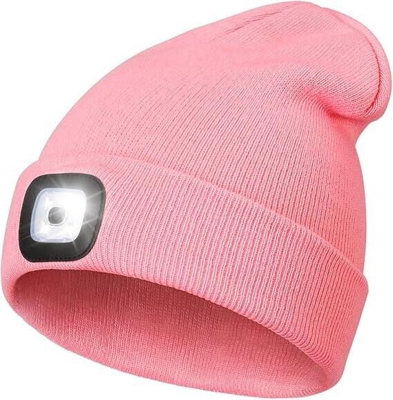 Wintermütze warme Strickmütze mit LED Licht aufladbar USB Beanie Portwest Mütze