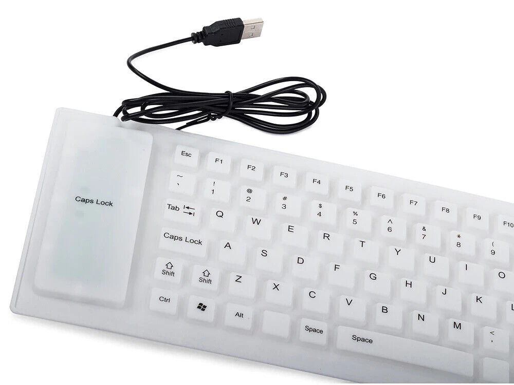 Tastatur Flexibel Wasserfest USB Soft-Touch Tasten Faltbare Silikontastatur