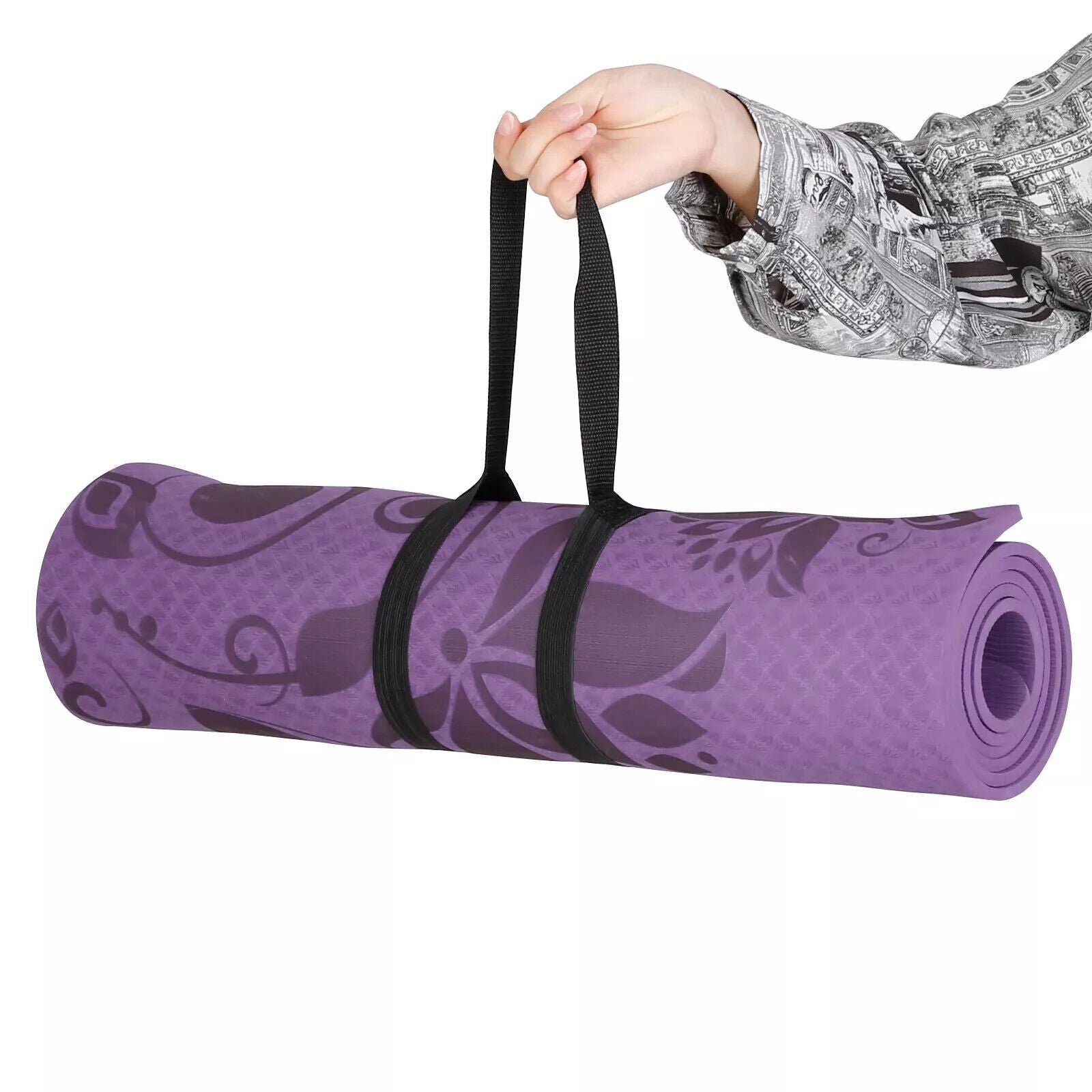 Gymnastikmatte Yogamatte Yoga Pilates Sportmatte 180 cm PVC-freie   ✅ rutschfest