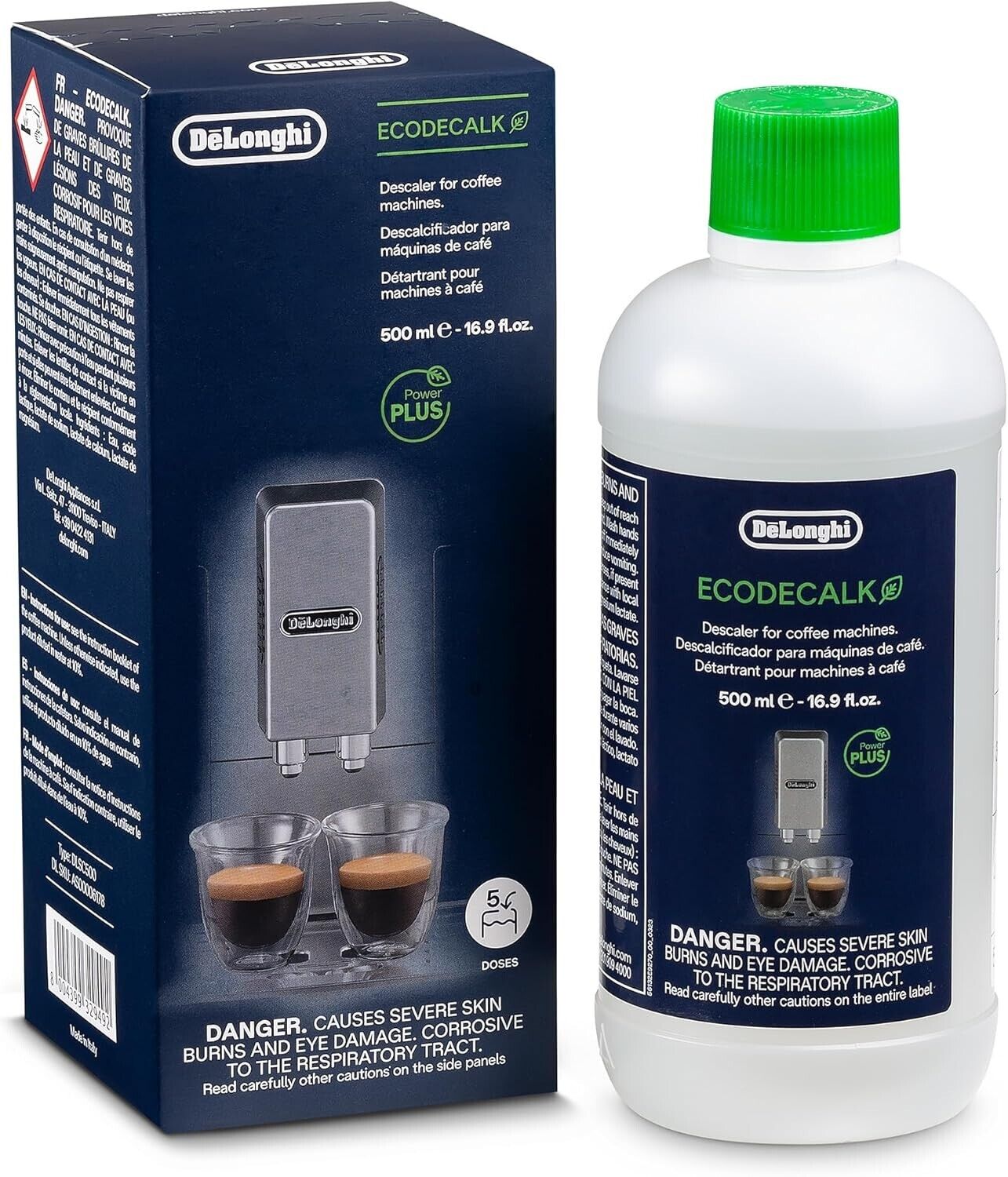 DeLonghi Entkalker DLSC500 EcoDecalk (1 x 500ml) für De'Longhi Kaffeevollautomat