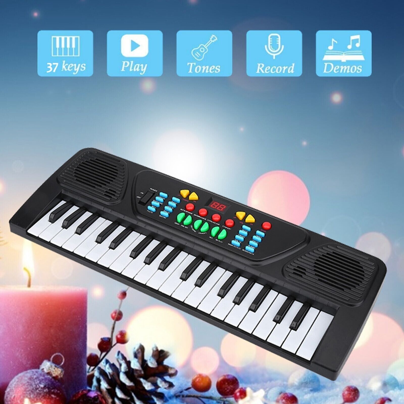 Digital 37 Tasten Keyboard E-Piano Lern Klavier Tastatur Kinder Lernspielzeug