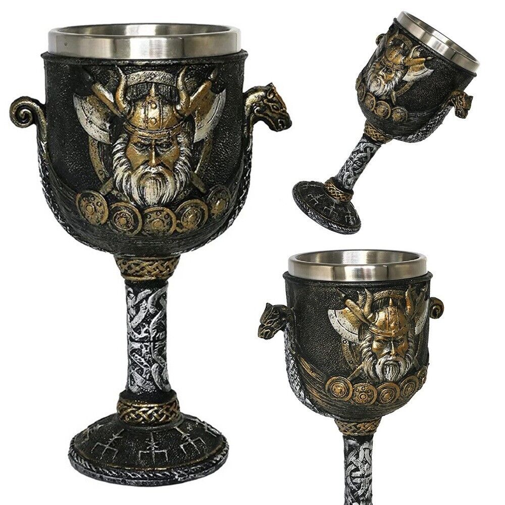 Wikinger Kelch verzierte Tasse Wikinger Wikinger