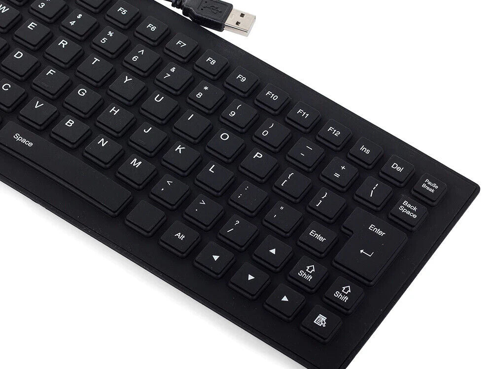 Tastatur Flexibel Wasserfest USB Soft-Touch Tasten Faltbare Silikontastatur