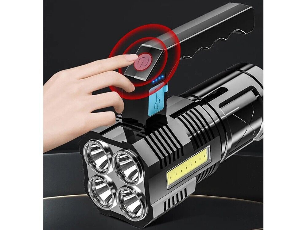 LED Handscheinwerfer Camping USB  Taschenlampe military searchlight 2 in 1