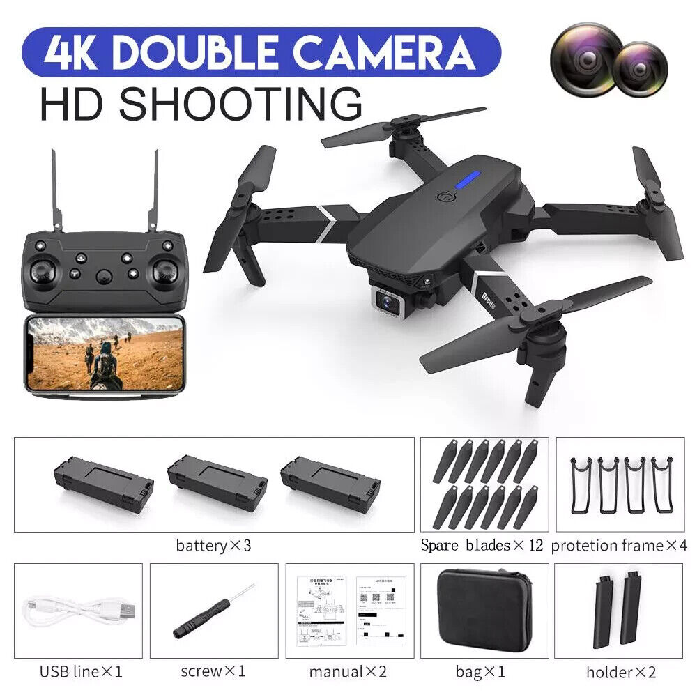 4K HD Drohne mit Kamera RC Faltbare FPV WiFi Drohne für Anfänger RC Quadcopter