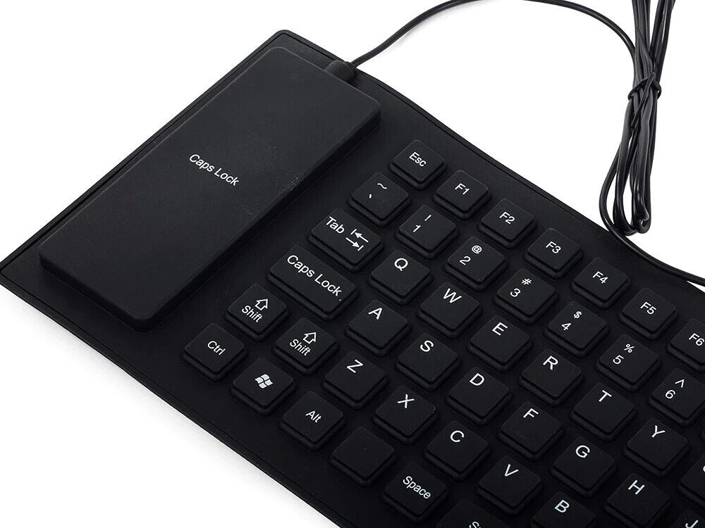 Tastatur Flexibel Wasserfest USB Soft-Touch Tasten Faltbare Silikontastatur