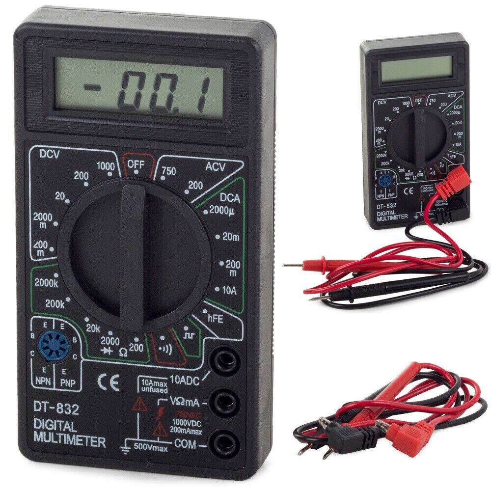 Digital Multimeter Stromprüfer Vielfach-Messgerät Voltmeter Spannungsmesser Neu