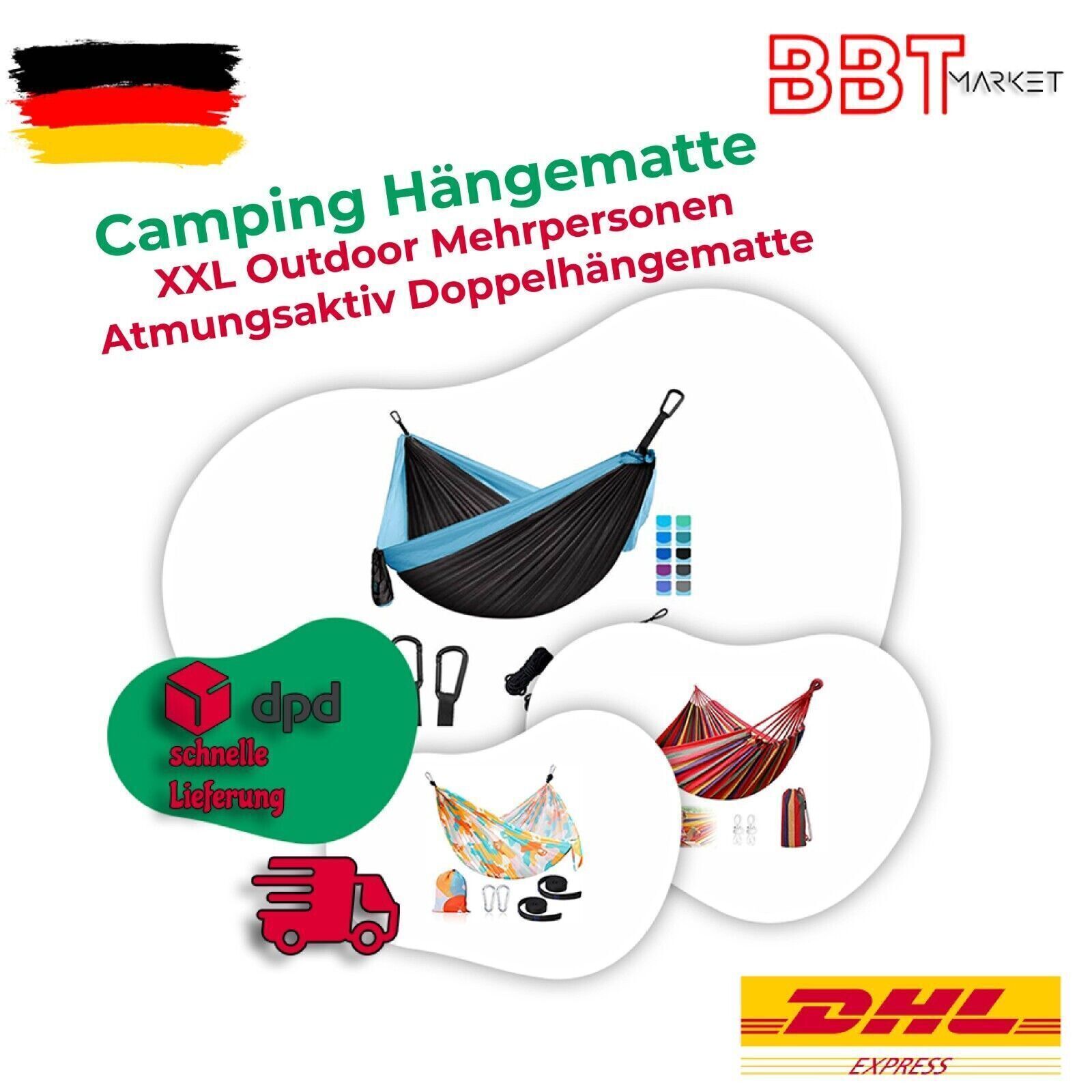 Hängematte Mehrpersone- Outdoor Camping Hängematte-Atmungsaktiv Doppelhängematte