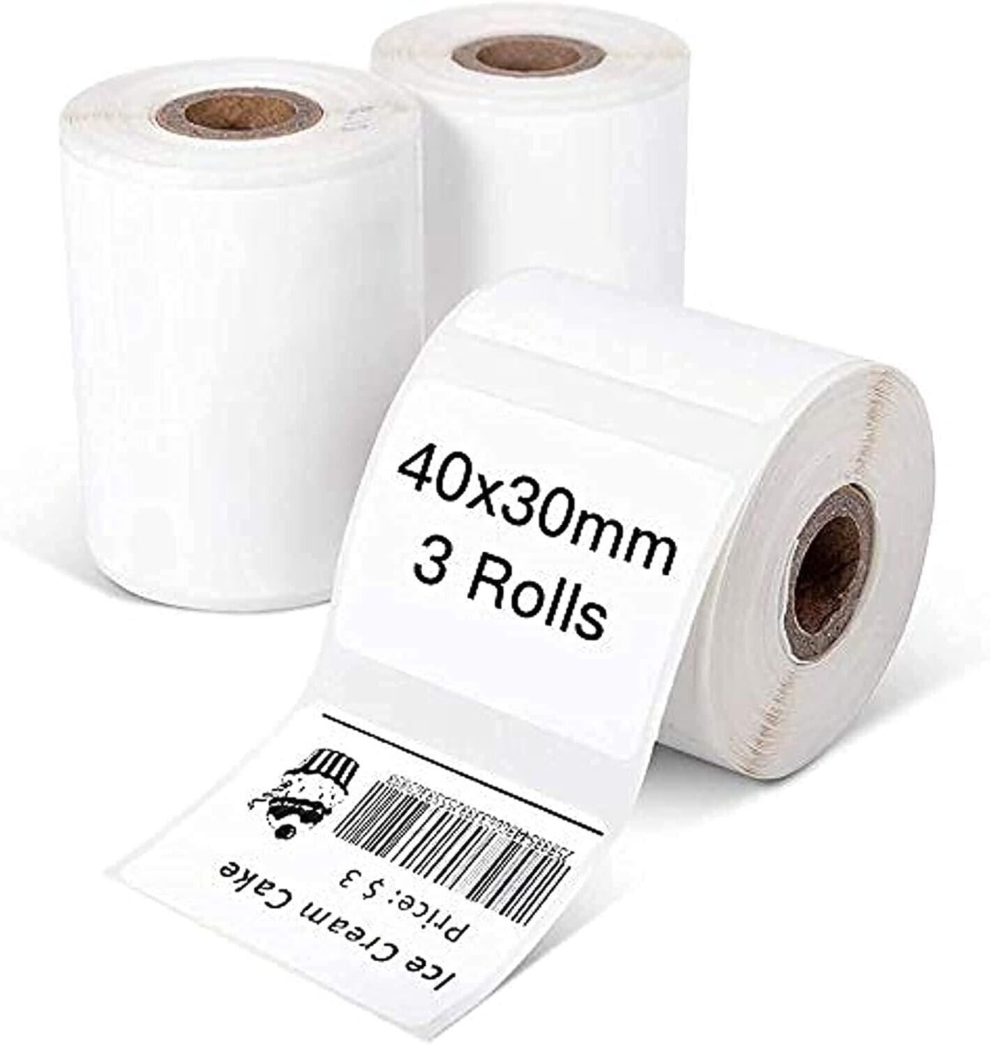 Phomemo 3 Rollen M110 Etikett Thermoetikettenpapier- Multifunktionales selbstklebendes Etikett,Kompatibel mit Phomemo M110 M200 M220 M120 M221