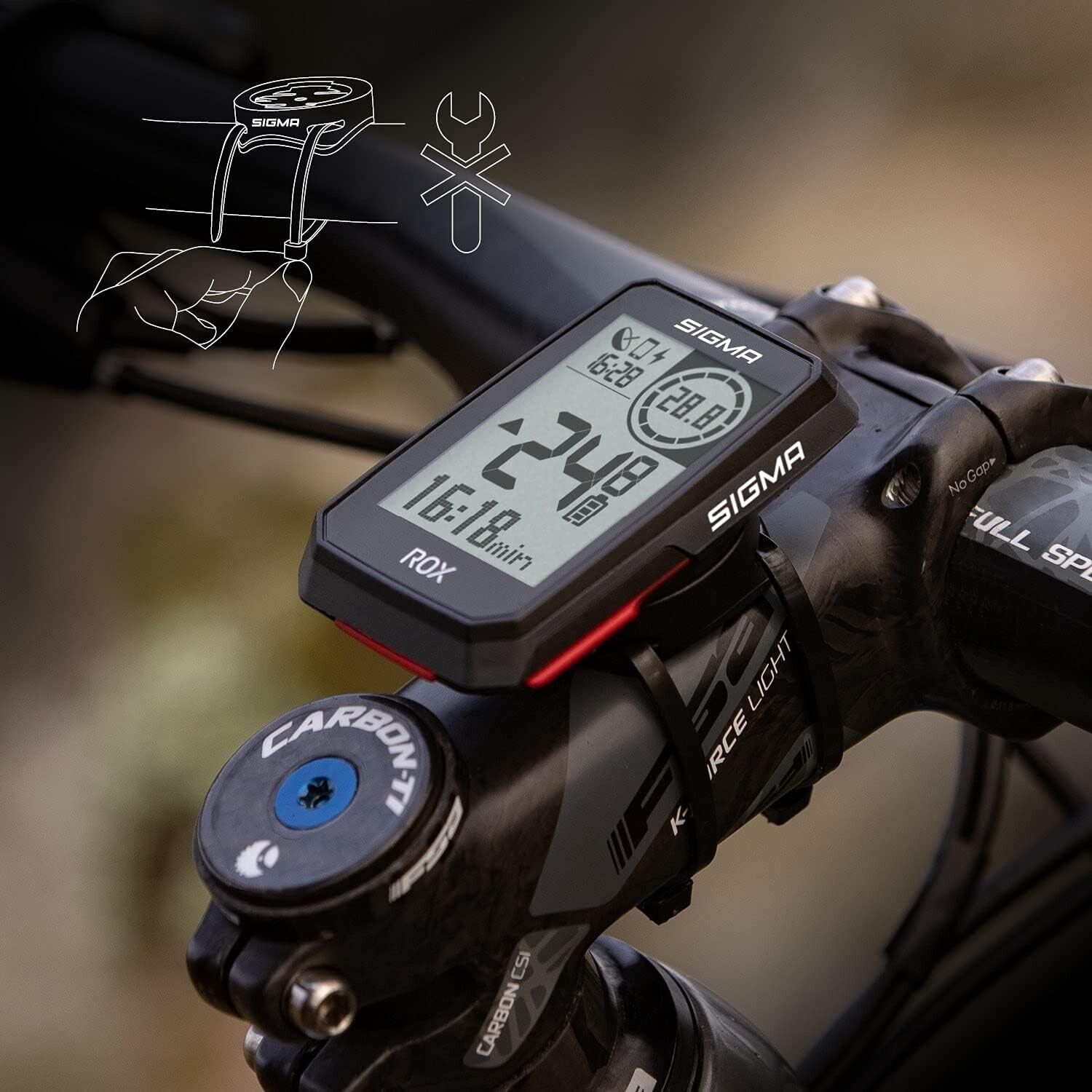 Sigma ROX 2.0 Fahrrad-Navi Fahrrad GPS, GLONASS, spritzwassergeschützt