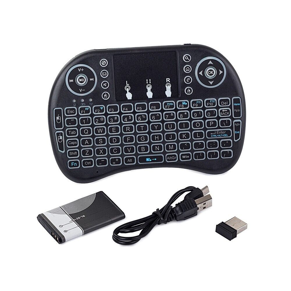 Tastatur Touchpad Mini Kabellos Wireless Keyboard Kabellose Mini-Tastatur Backli