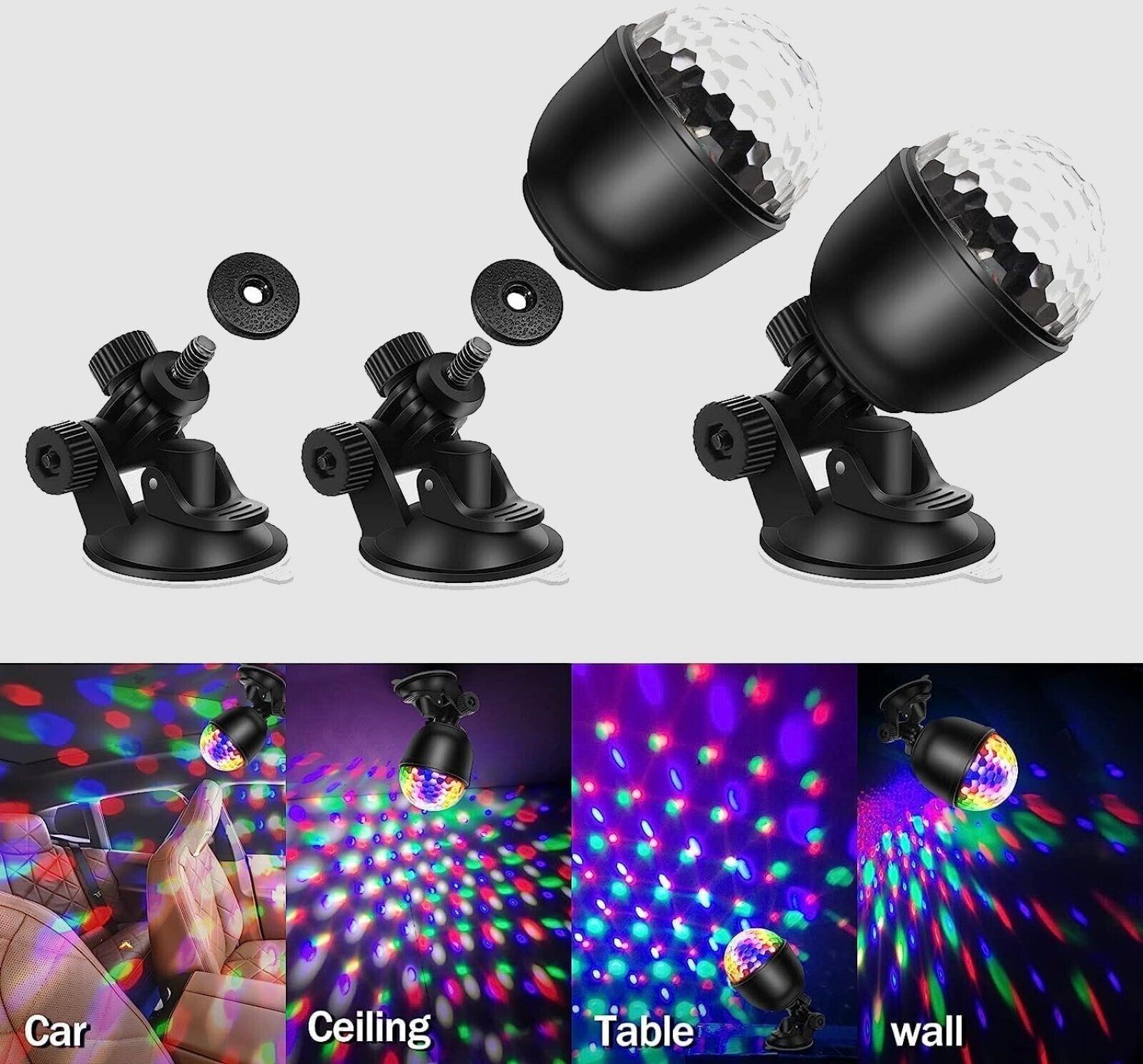 LED RGB Discokugel Lichteffekt Bühnenlicht Party DJ Lampe Hochzeit Mit Ständer