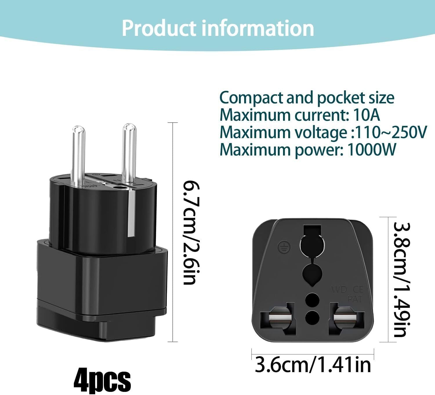 Universal Reiseadapter für 150 Länder Welt Netzadapter Steckdose Weltweit Reise