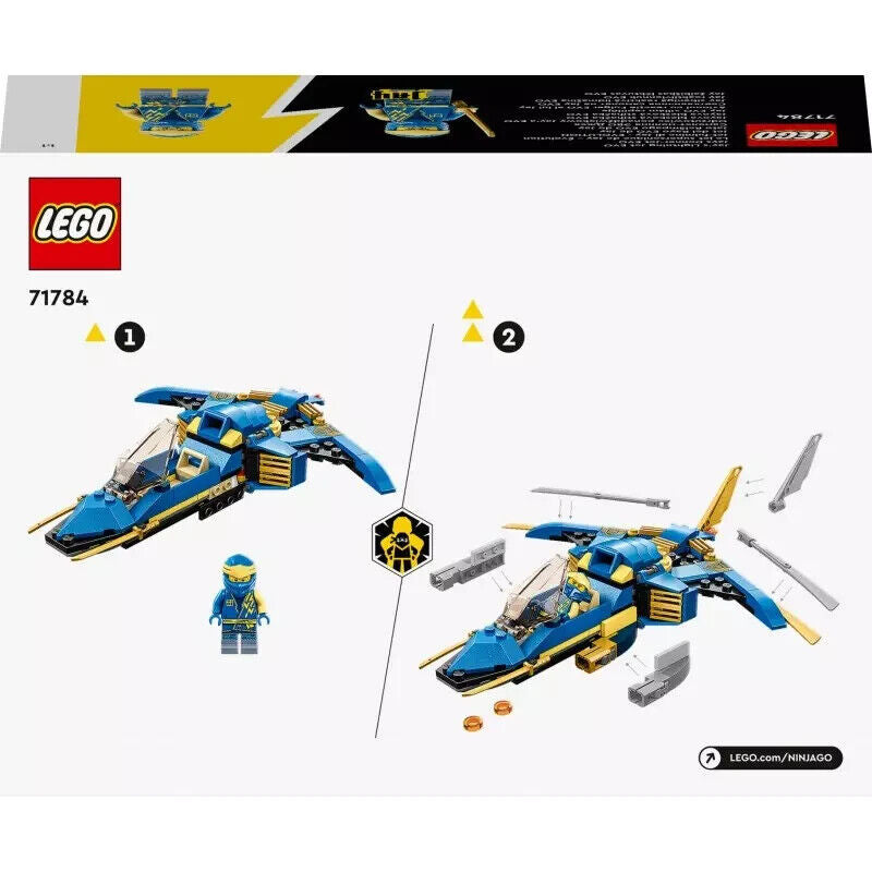 LEGO 71784 NINJAGO Jays Donner-Jet EVO, Aufrüstbares Ninja Spielzeug-Flugzeug