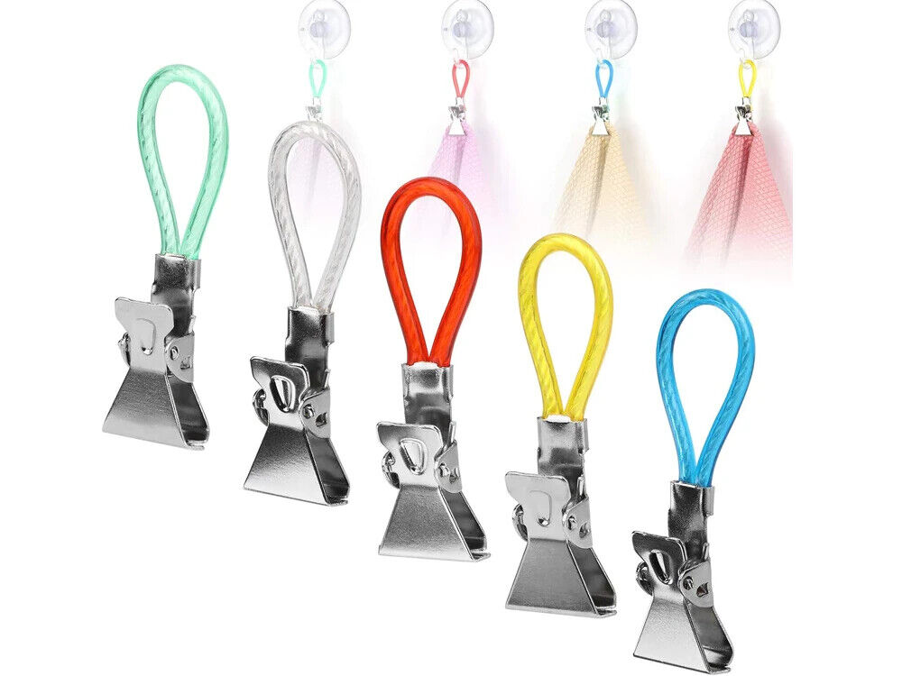 5x Handtuchclips Handtuchalter Handtuchklammer Aufhängeclips Handtuchaufhänger📌