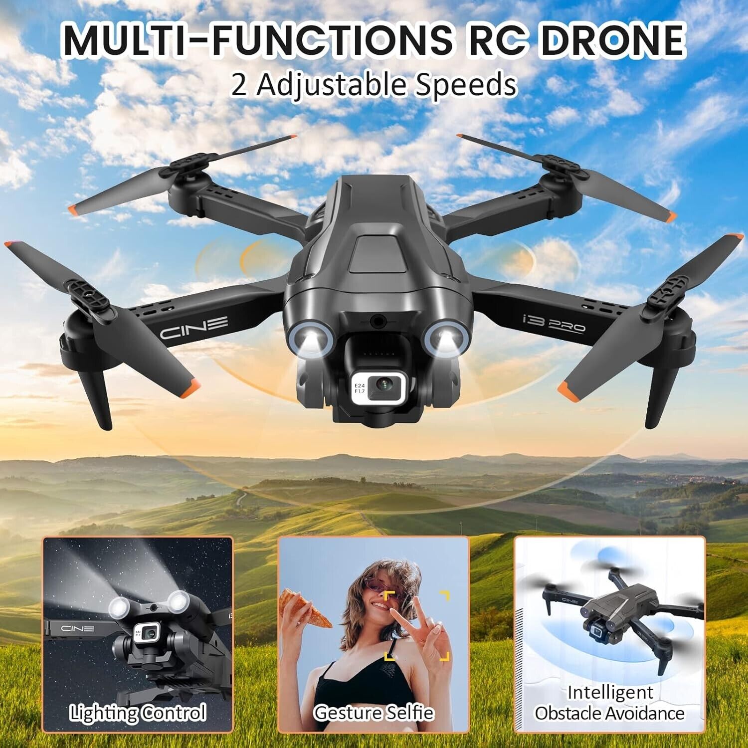 Drohne mit 4K HD Kamera 5G Wifi GPS RC Faltbare Quadcopter 40 Minuten Flugzeit