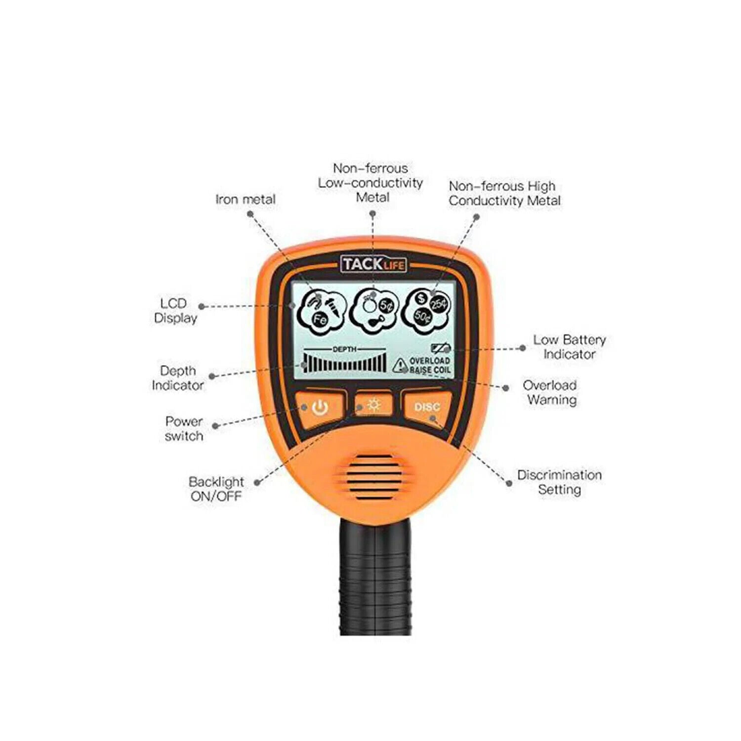 Metalldetektor für Kinder Gold Metal Detector Wasserdicht mit LCD-Display Neu