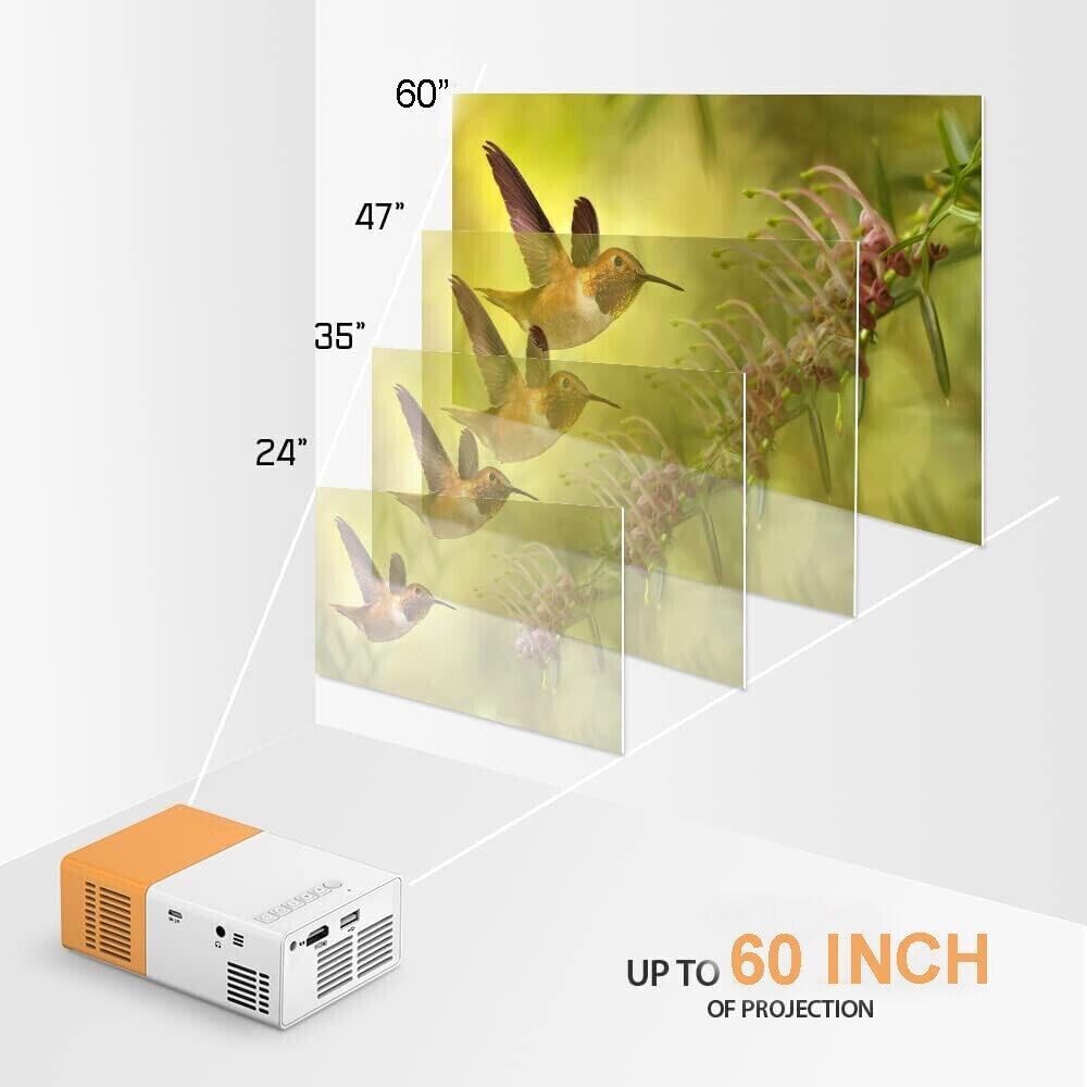 Tragbarer Mini Projektor High Definition 1080P ABS TFT-LCD Kontrast 800:1