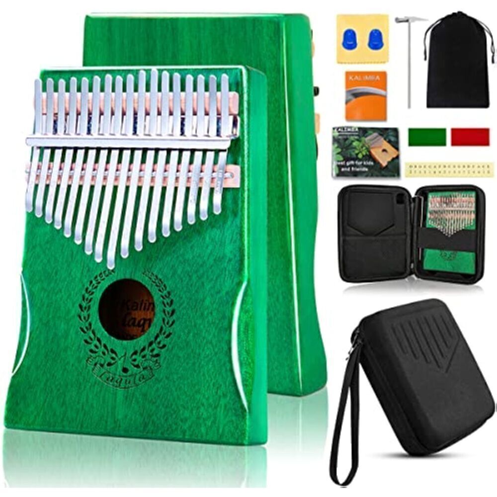 17 Tasten Kalimba Thumb Piano Finger Afrikanisches Instrument Musikinstrument NEU