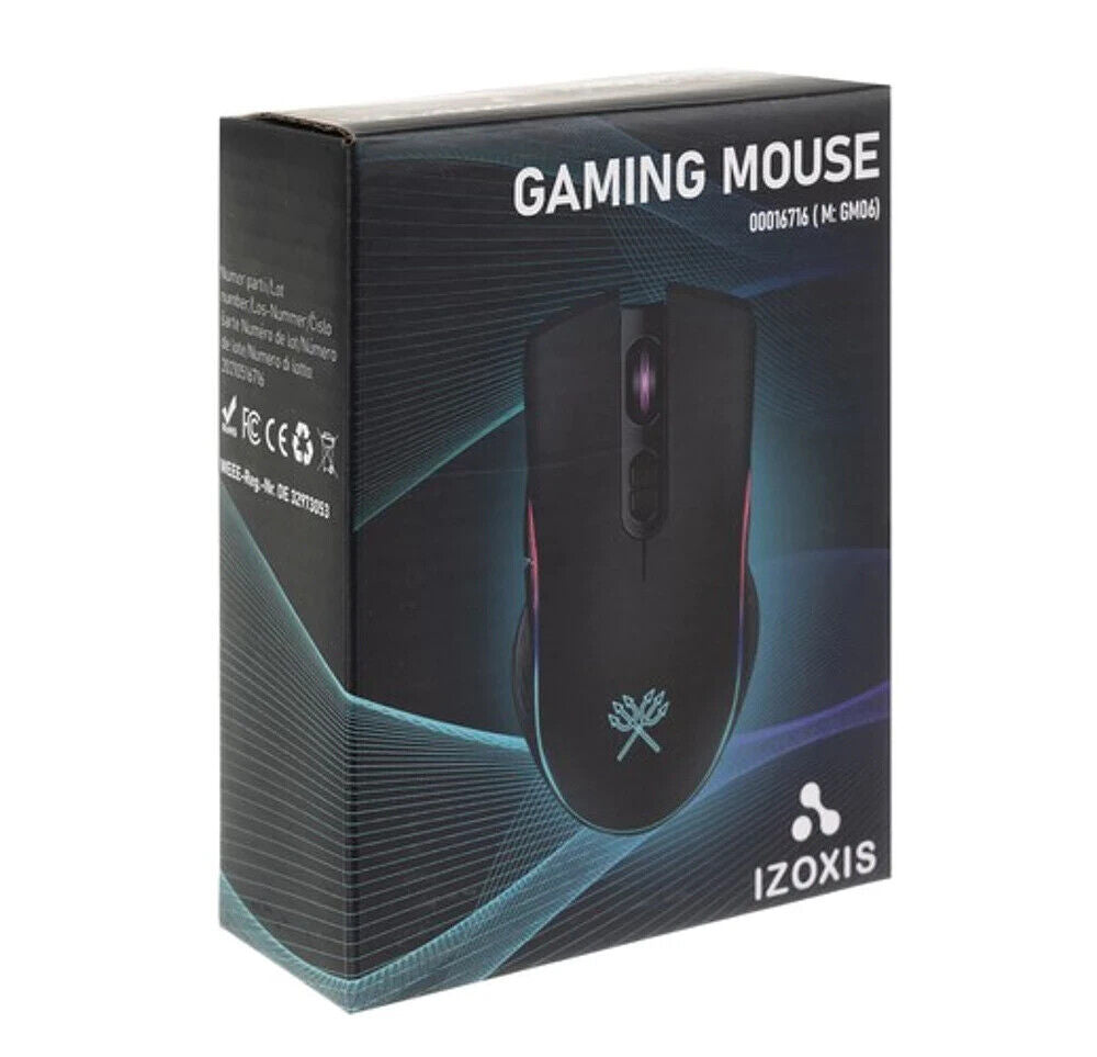 Gaming Maus Mouse da gioco LED 1200-7200 DPI per PC RGB☀Preciso • ergonomico NEU