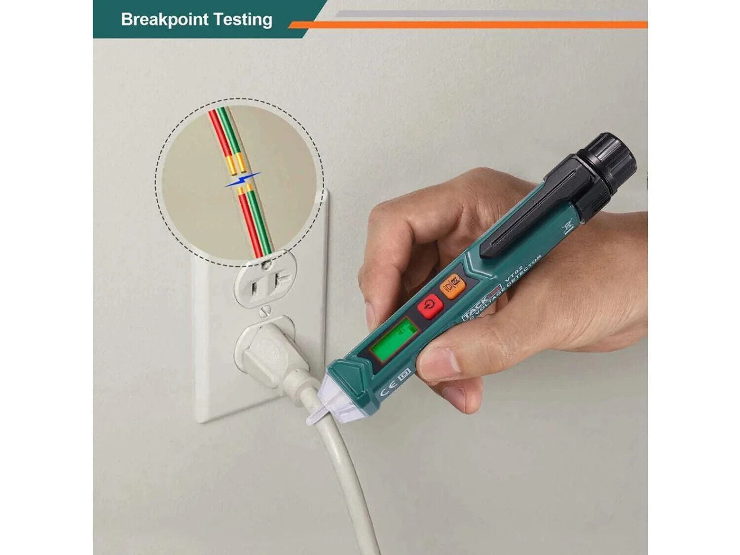 Berührungsloser Wechselspannungsprüfer / Spannungsprüfstift,TACKLIFE VT02