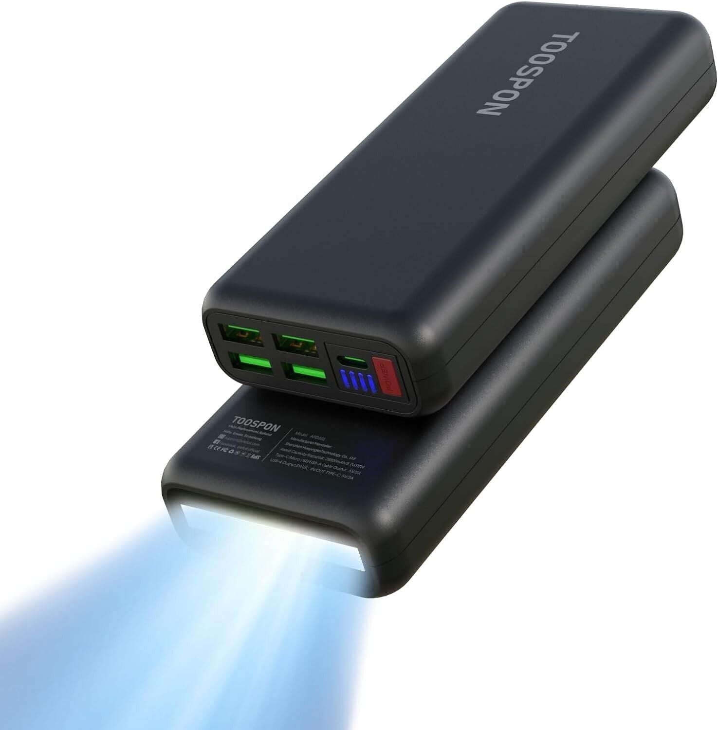 Powerbank 26800 mAh, Schnellladung