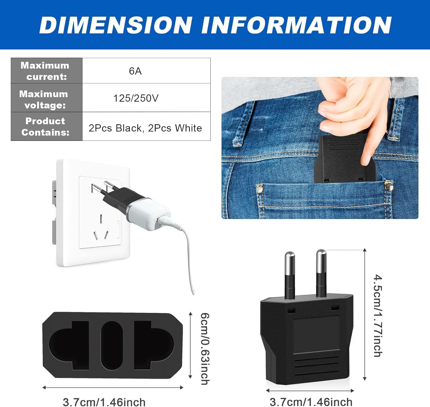 Universal Reiseadapter für 150 Länder Welt Netzadapter Steckdose Weltweit Reise