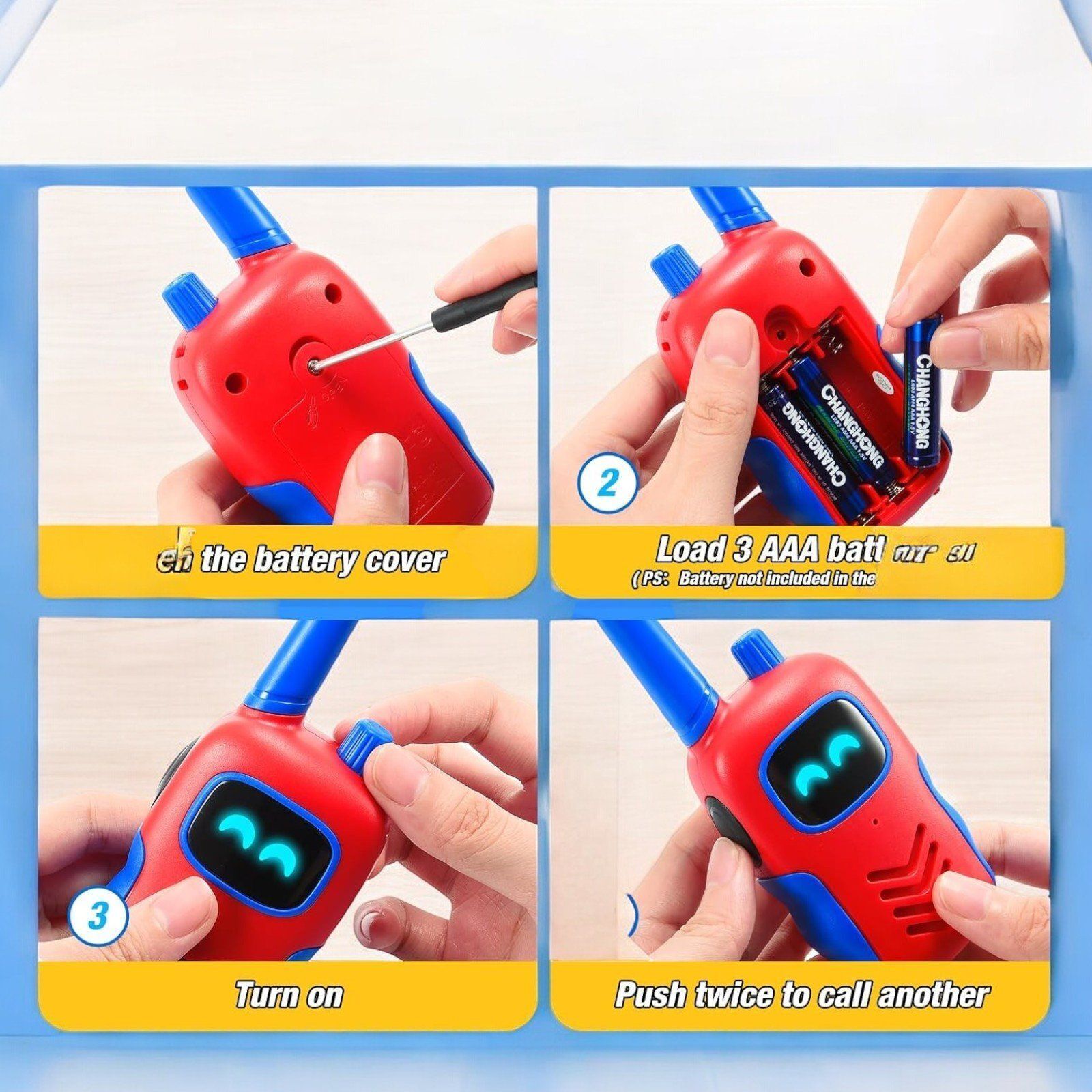 2er WALKIE TALKIE SET / FUNKGERÄTE FÜR KINDER