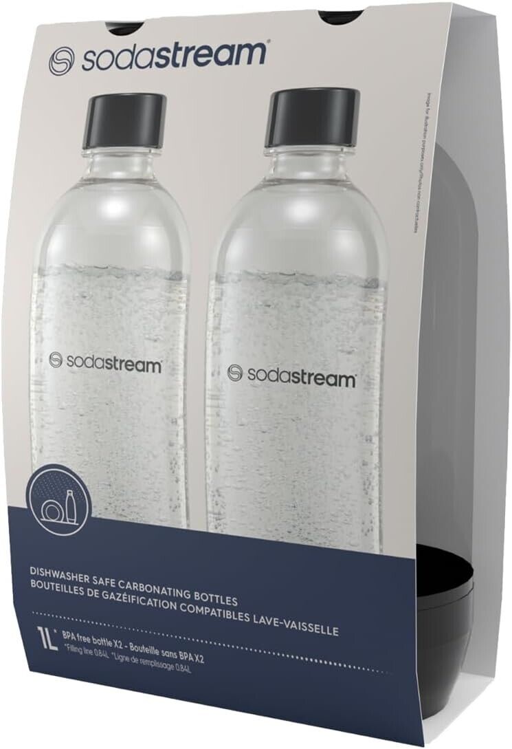 SodaStream DuoPack, Durchsichtig, 2x 1L Tritan-Flasche - spülmaschinengeeignet!