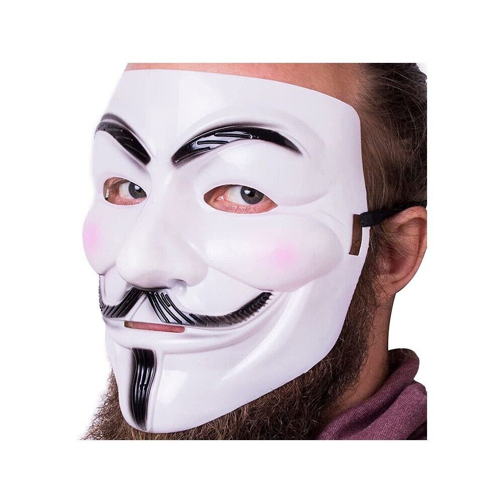 Anonyme Vendetta-Maske aus strapazierfähigem Kunststoff: Halloween für Hallo