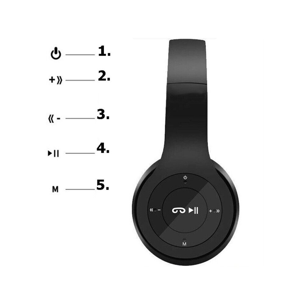 Drahtlose Bluetooth Kopfhörer mit  Over-Ear Kopfhörer p47 Bluetooth-Mikrofon MP3