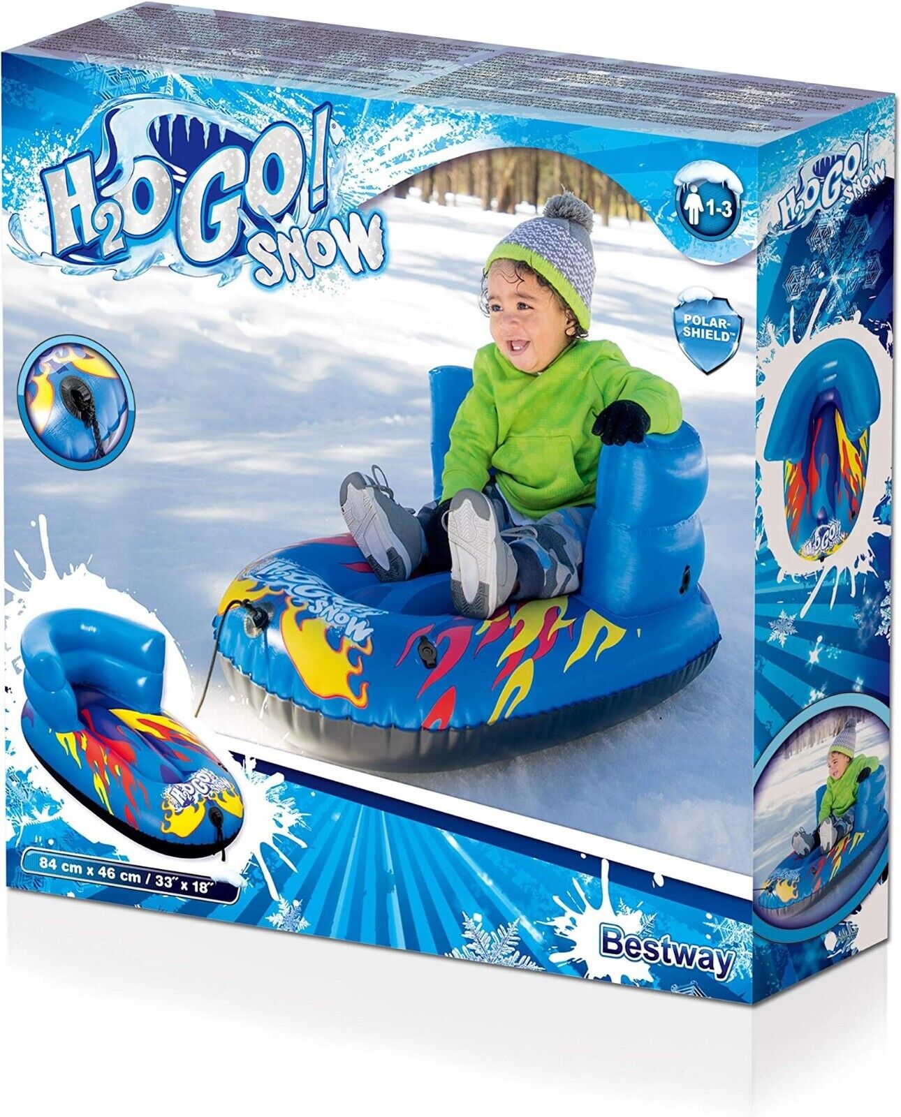Schlitten kinder Kinderschlitten Flurryz winter-blau Bestway H2OGO! Race 84x46cm V