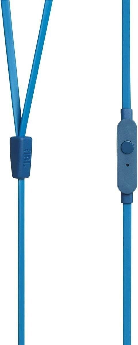 JBL Tune 110 – In-Ear Headphones with Tangle-Free Flat Cable and Mic Blue 