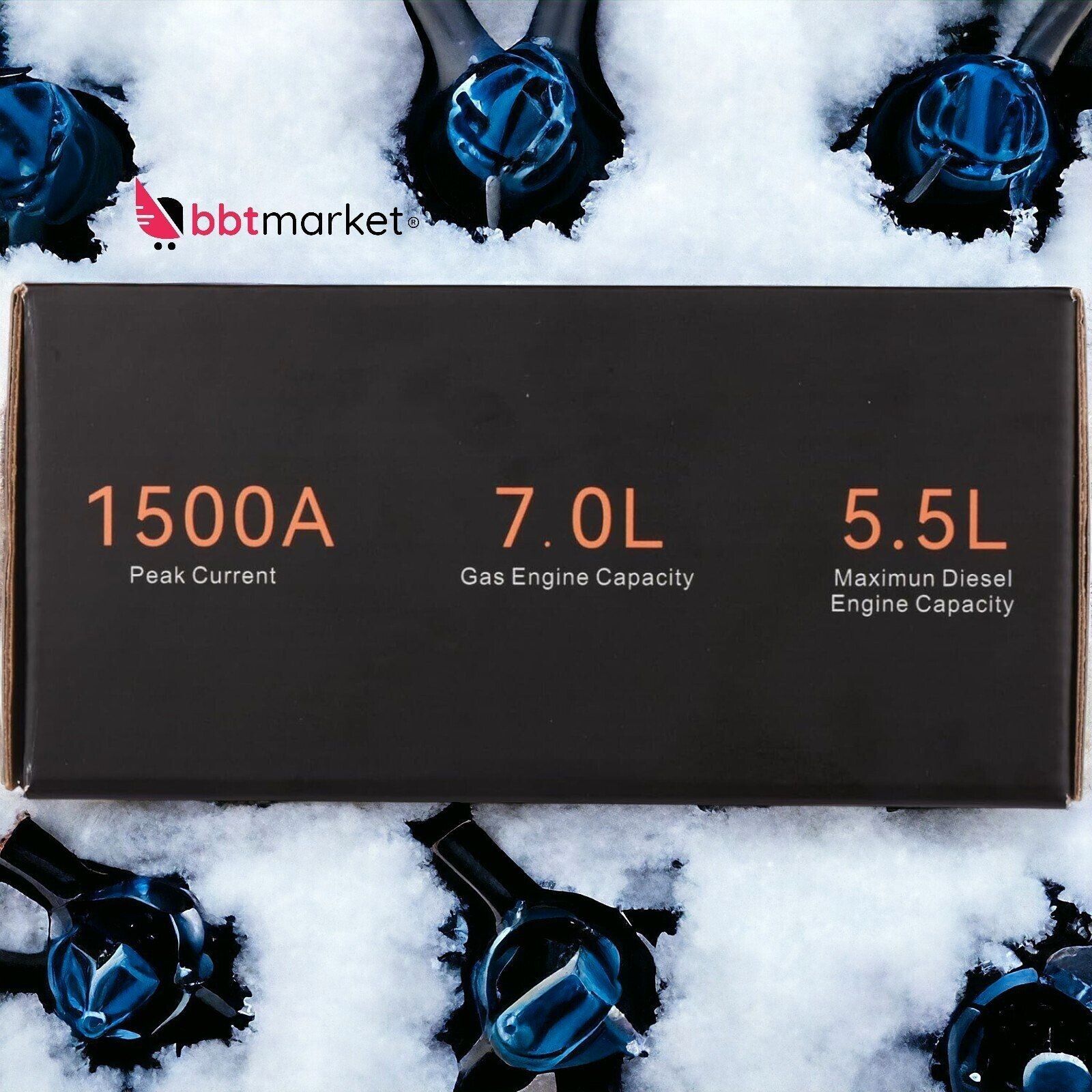 Jump Starter Charger Booster Power Bank 5.5L Gas 1500A for 12V LED