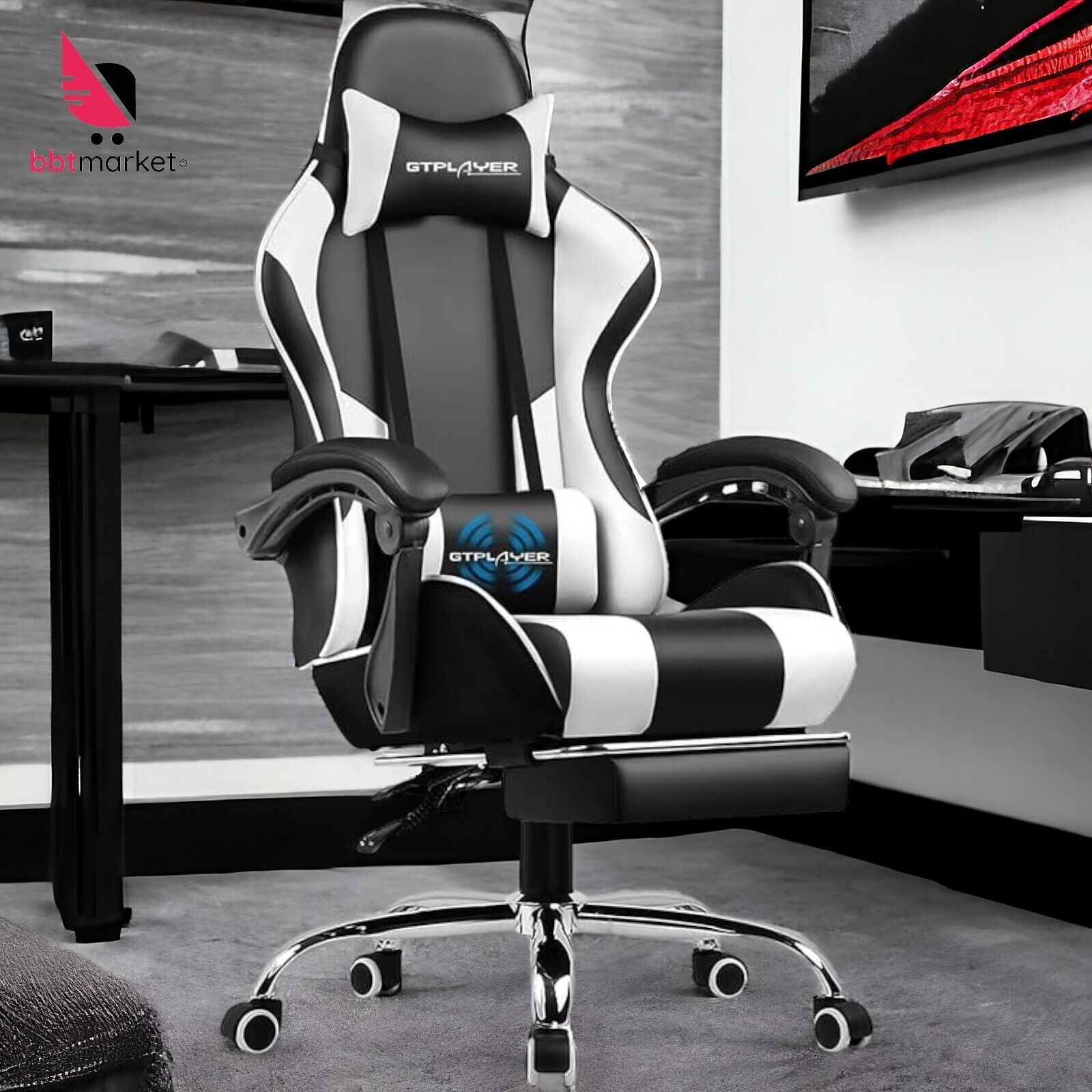 Gaming Chair Desk Chair Ergonomic Office Chair Computer Chair Footrest