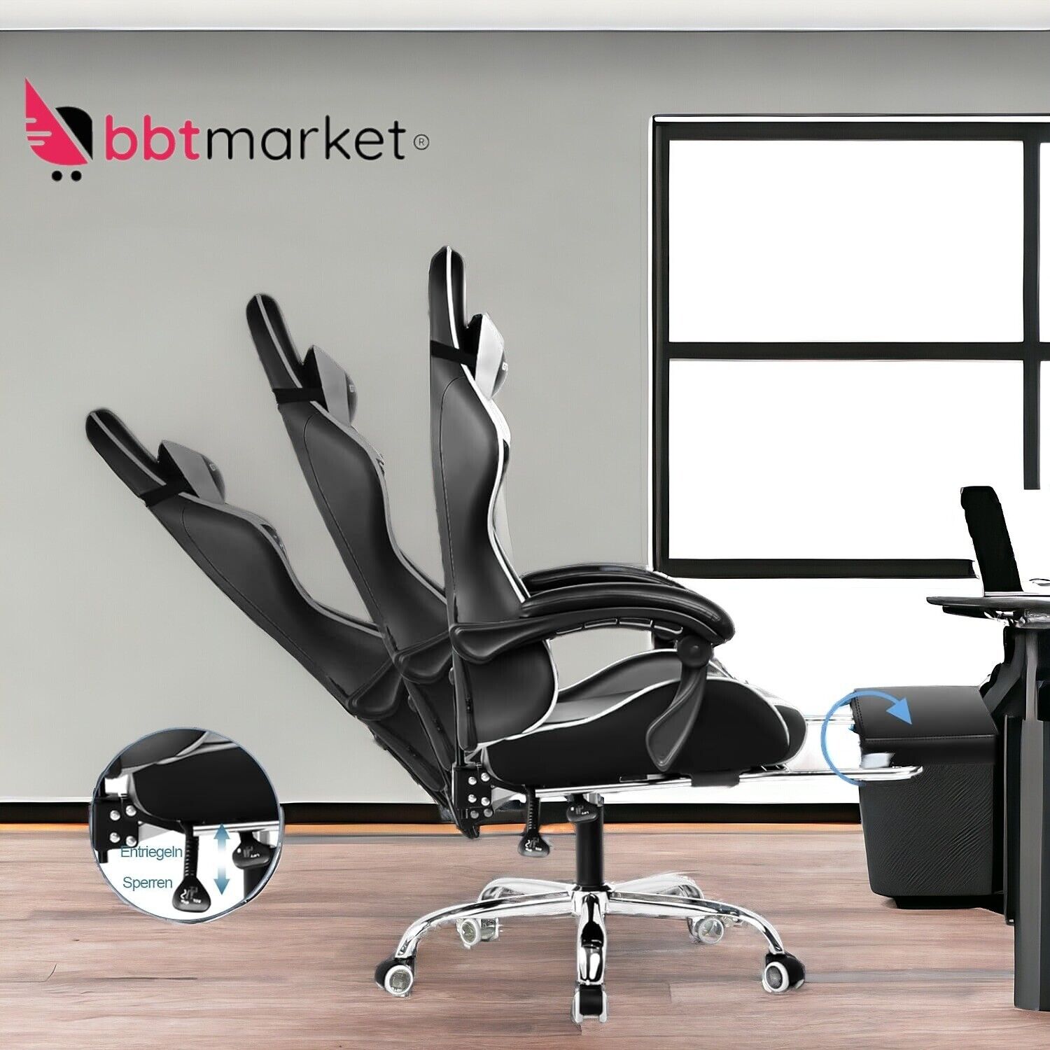 Gaming Chair Desk Chair Ergonomic Office Chair Computer Chair Footrest