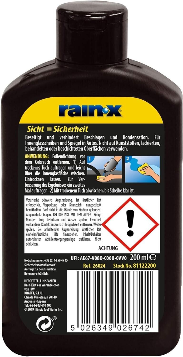 Rain-X Anti-Fog, Anti Fog, Rain-X, 200 ml