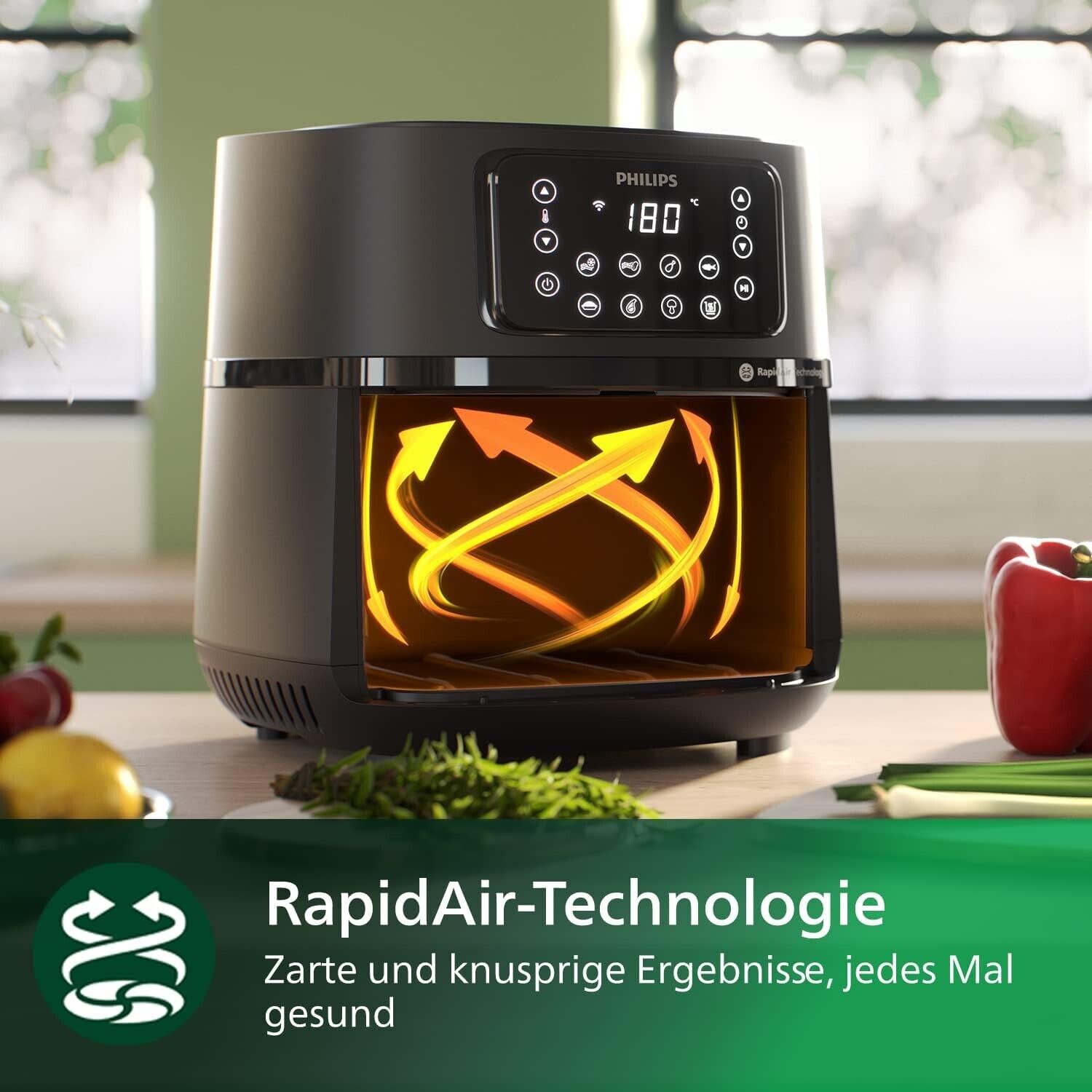 Philips Airfryer 5000 Series XXL, 7.2L (1.4Kg), 16-in-1 Airfryer, Wi-Fi Connected