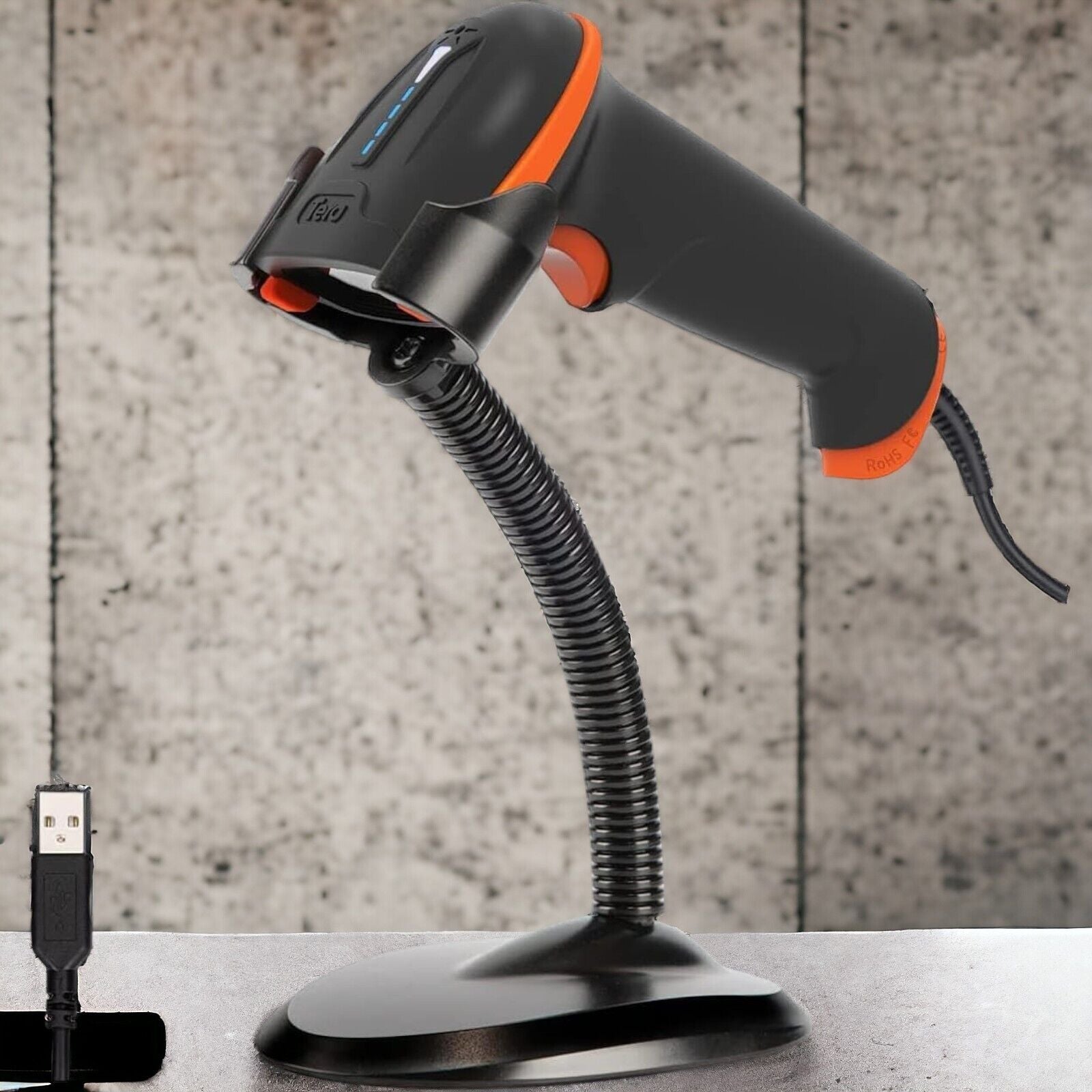 Barcode-Scanner D Laser USB Wired Kabelgebunden Handheld Barcodescanner Handheld