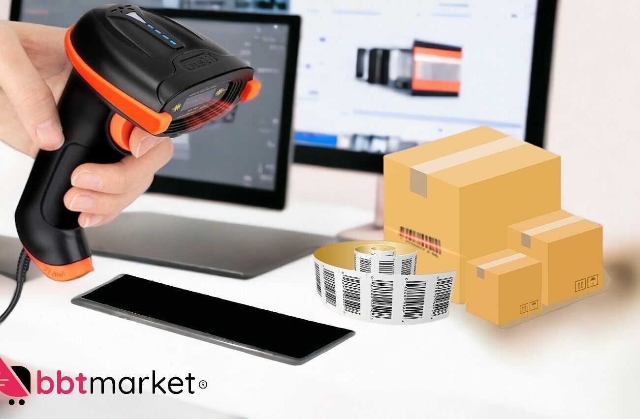 Barcode-Scanner D Laser USB Wired Kabelgebunden Handheld Barcodescanner Handheld