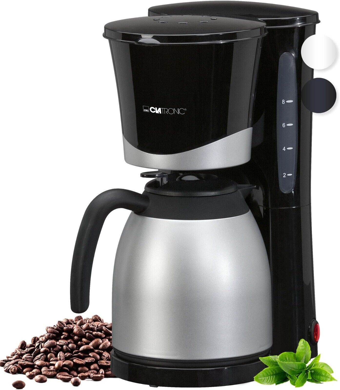Clatronic Thermo-Coffee Machine KA 3327, 8-10 cups of coffee (approx. 1 liter) NEW