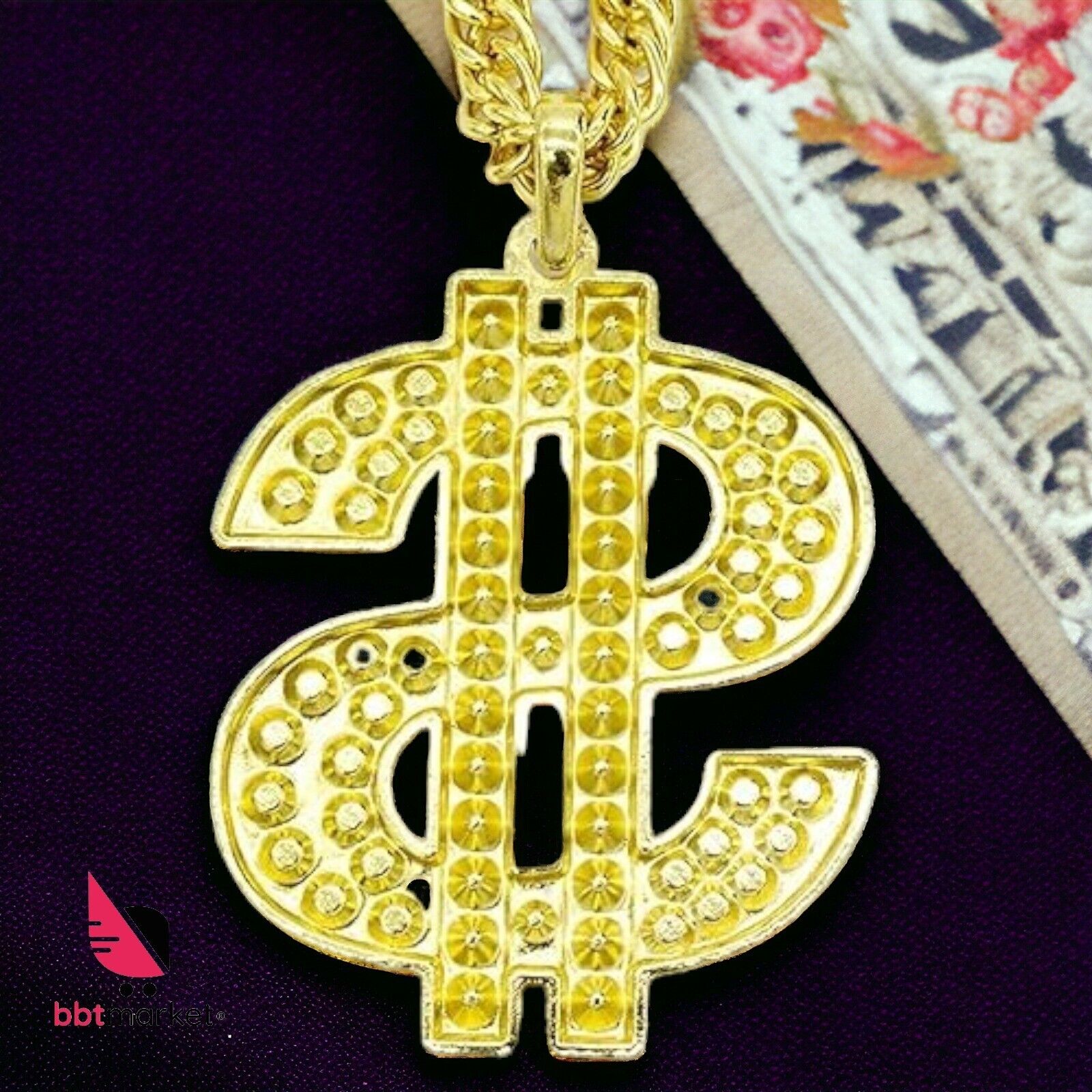 Dollar Unisex Gold Plated Chain for Men Pendant Necklace Necklace 