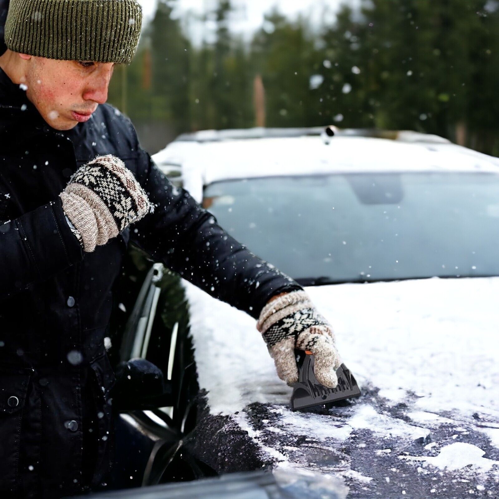 Auto Eiskratzer mit Softgriff – Rutschfester Scheibenkratzer | 1 Stück, Zufällige Farbe
