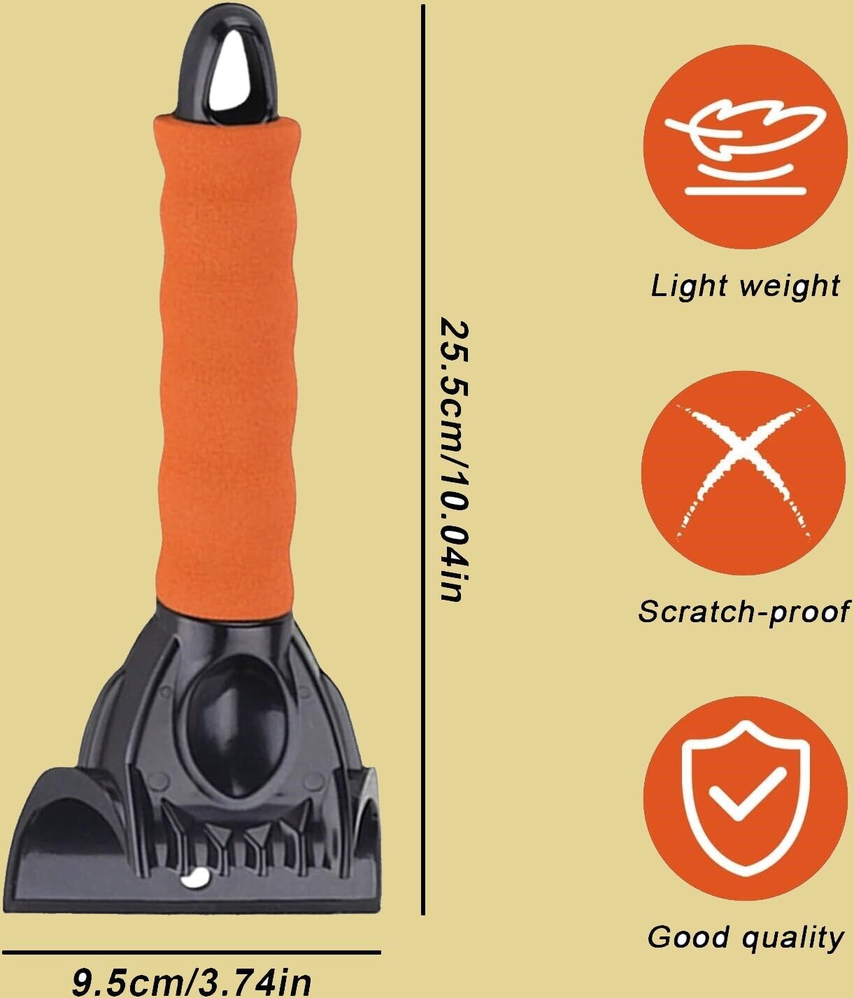 Auto Eiskratzer mit Softgriff – Rutschfester Scheibenkratzer | 1 Stück, Zufällige Farbe