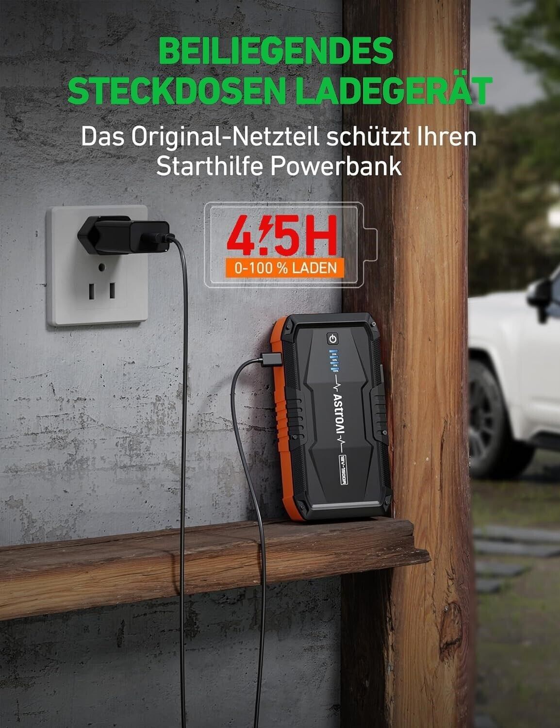 KFZ Starthilfe Auto Powerbank Ladegerät 1500A Starter Jump Boost 12V 220 Volt