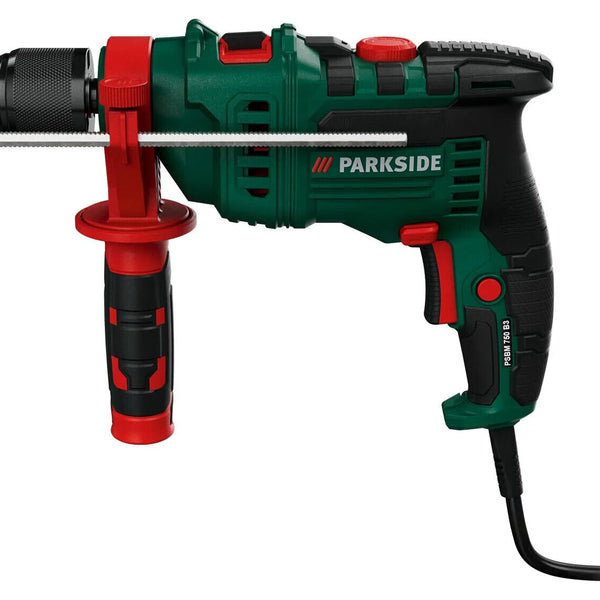 Parkside impact drill with keyless chuck 750 Watt drill case