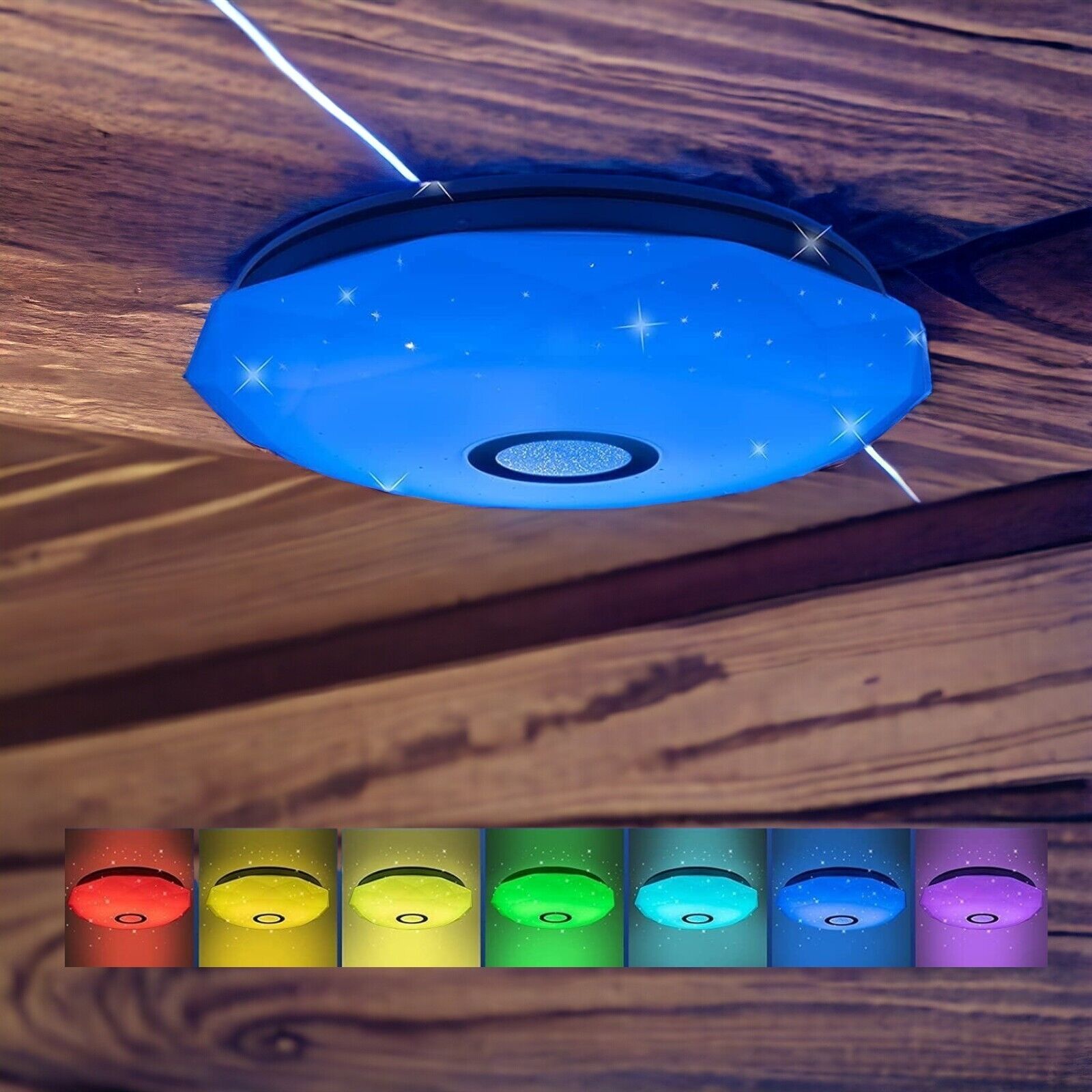 LED Deckenleuchte Wandlampe Dimmbar mit Fernbedienung 34x7cm 24W Küche Zimmer