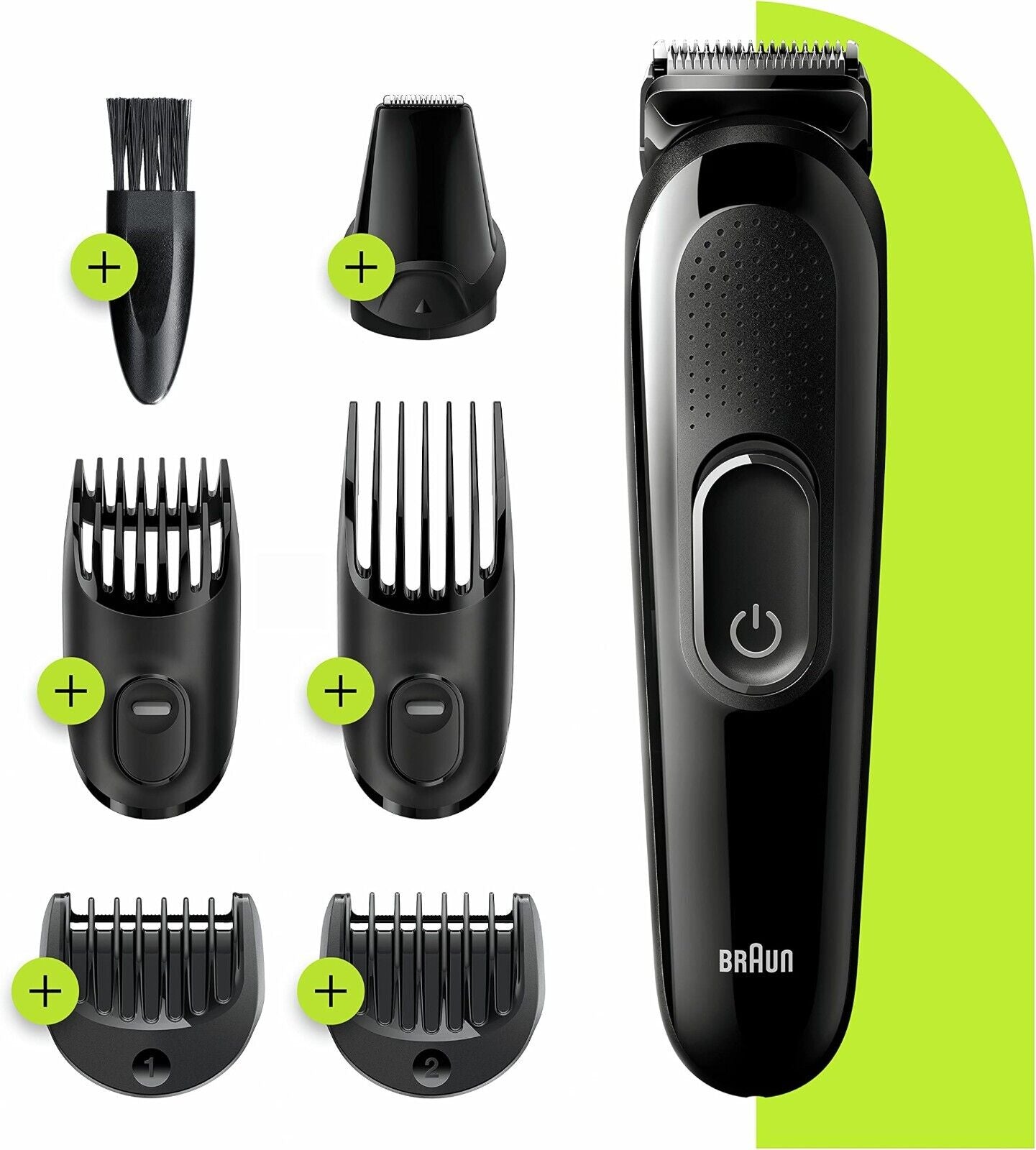 Braun 6-in-1 Bartschneider mit Haar und Nasentrimmer für Bart Gesichts  Rasierer