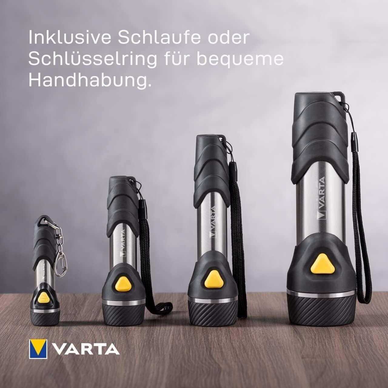 VARTA Taschenlampe mit 9 LEDs inkl. 2x AA Batterien, Day Light Multi LED F20...